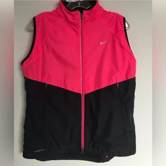 Nike Black/Pink Storm Fit 2 in 1 Sz(M) Little Weight Jacket/Vest - Picture 4 of 7